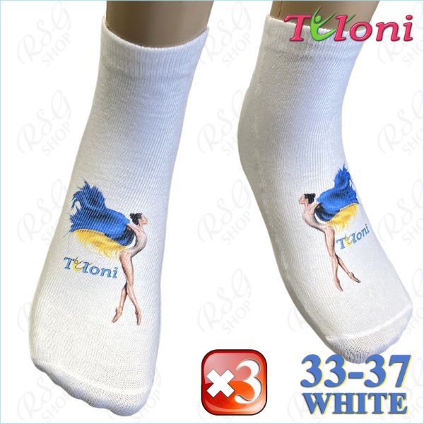 3 x Носки Tuloni mod. Ukraine Size 33-37 col. White Art. THS1100-3W-33